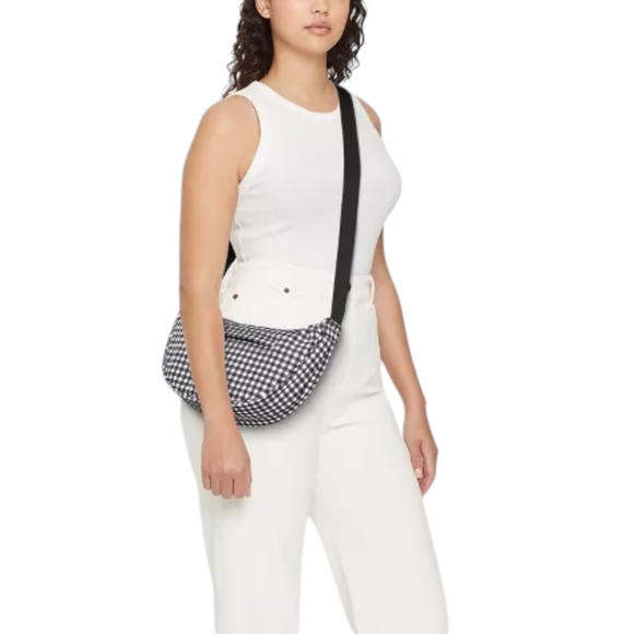 Gingham Half Moon Crossbody Bag. Wild Fable. - Picture 4 of 4